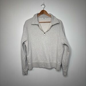 PLAC Half Zip Pullover Sweatshirt Men’s Small Gray Cotton Embroidered Logo